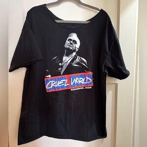Cruel World Tour T-Shirt Morrissey Bauhaus Blondie Devo Echo & the Bunnymen